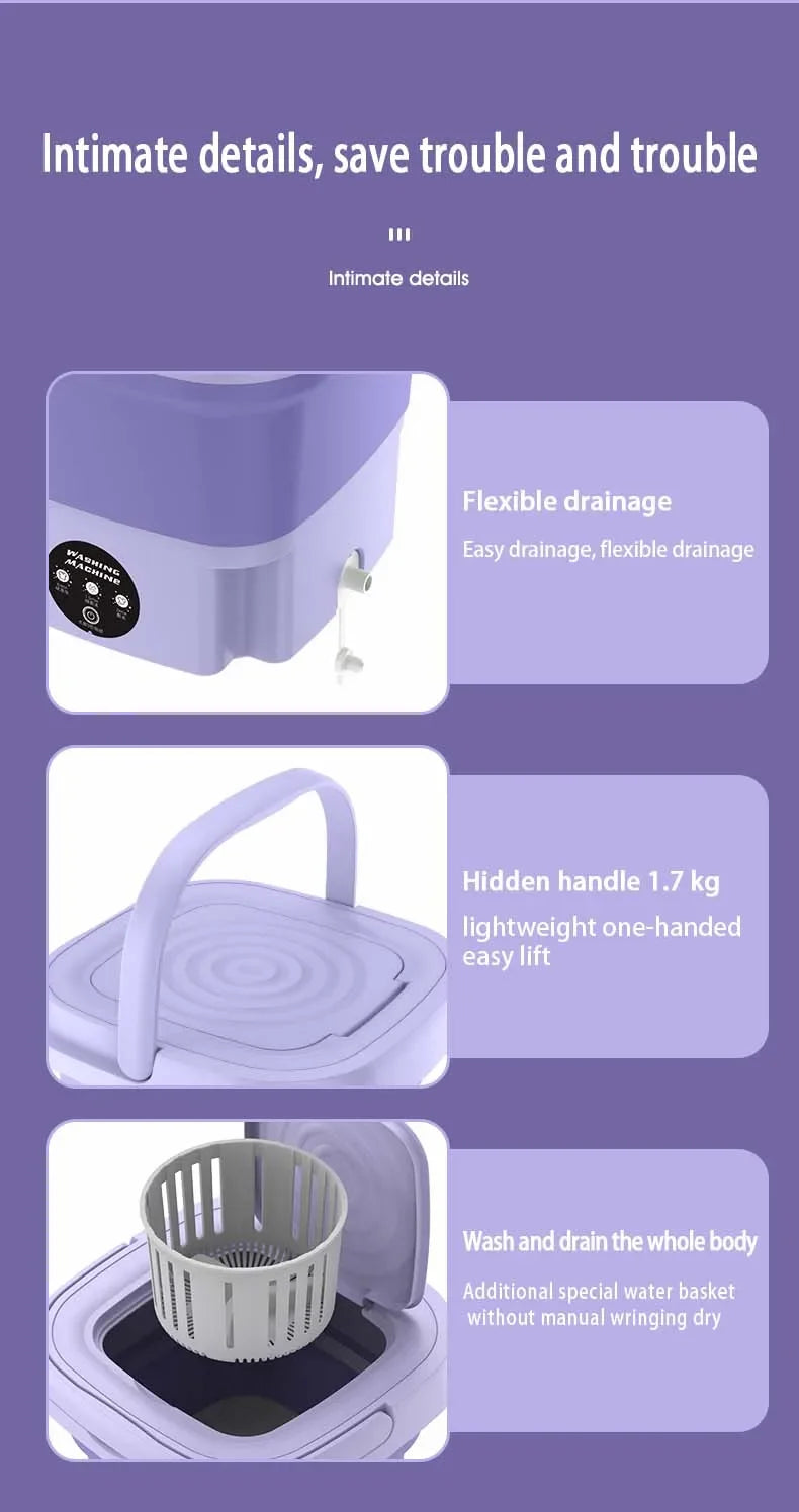 Portable Foldable Mini Washing Machine