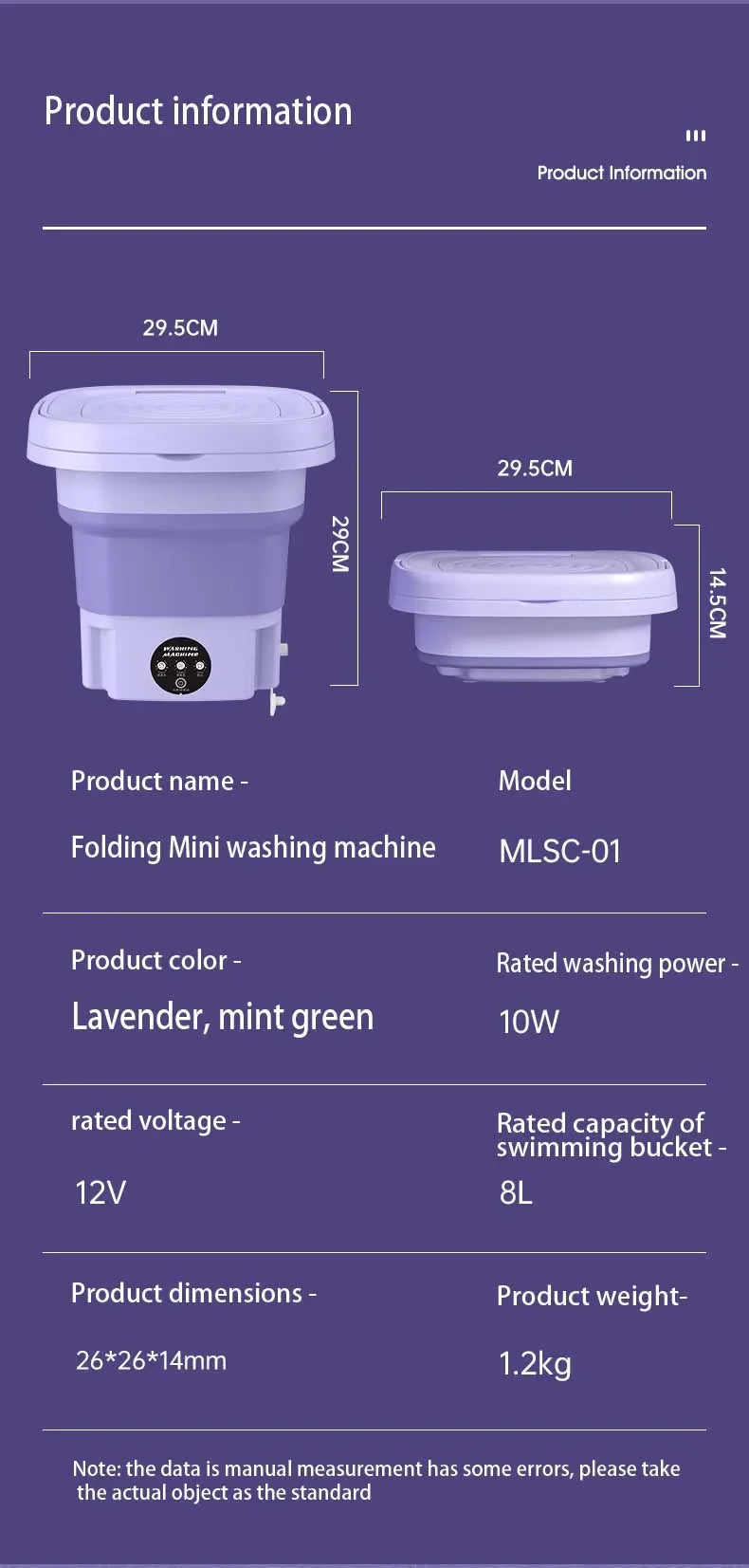 Portable Foldable Mini Washing Machine